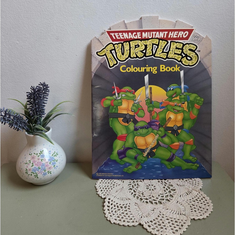1990 Teenage Mutant Hero Turtles Colouring Book Vintage Unused TMNT